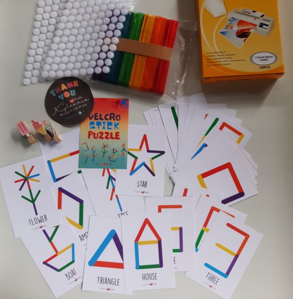 velcro stick puzzle materials used