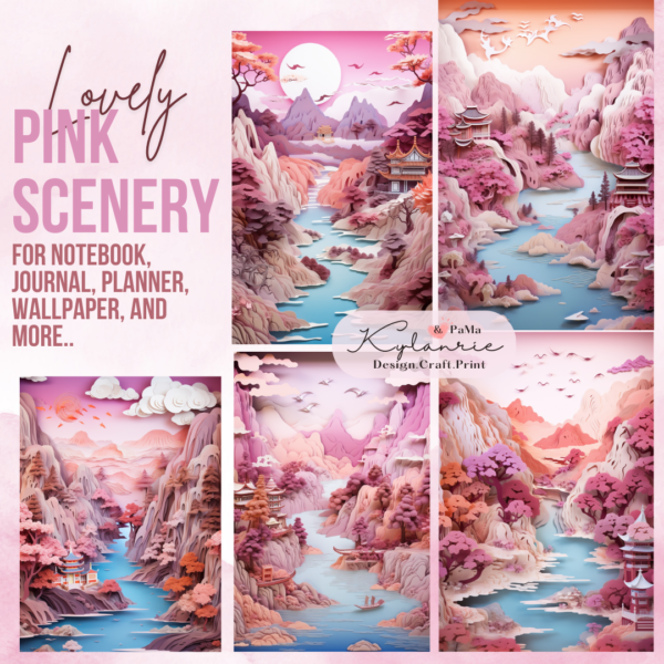 pink scenery cover design