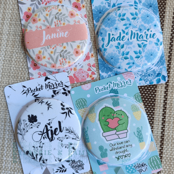 personalized pocket mirror templates 58mm